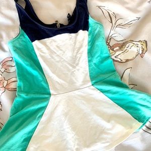 Express Color Block Peplum Tank